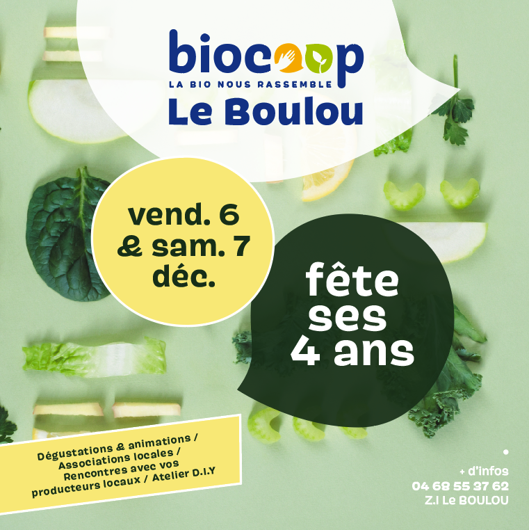 4 ans biocoop Le Boulou 4 ans biocoop Le Boulou