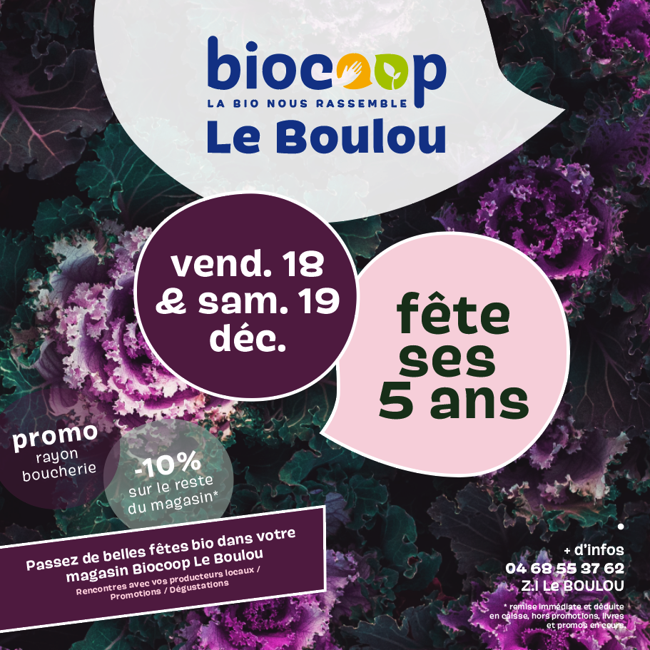 Votre biocoop Le Boulou fête ses 5 ans